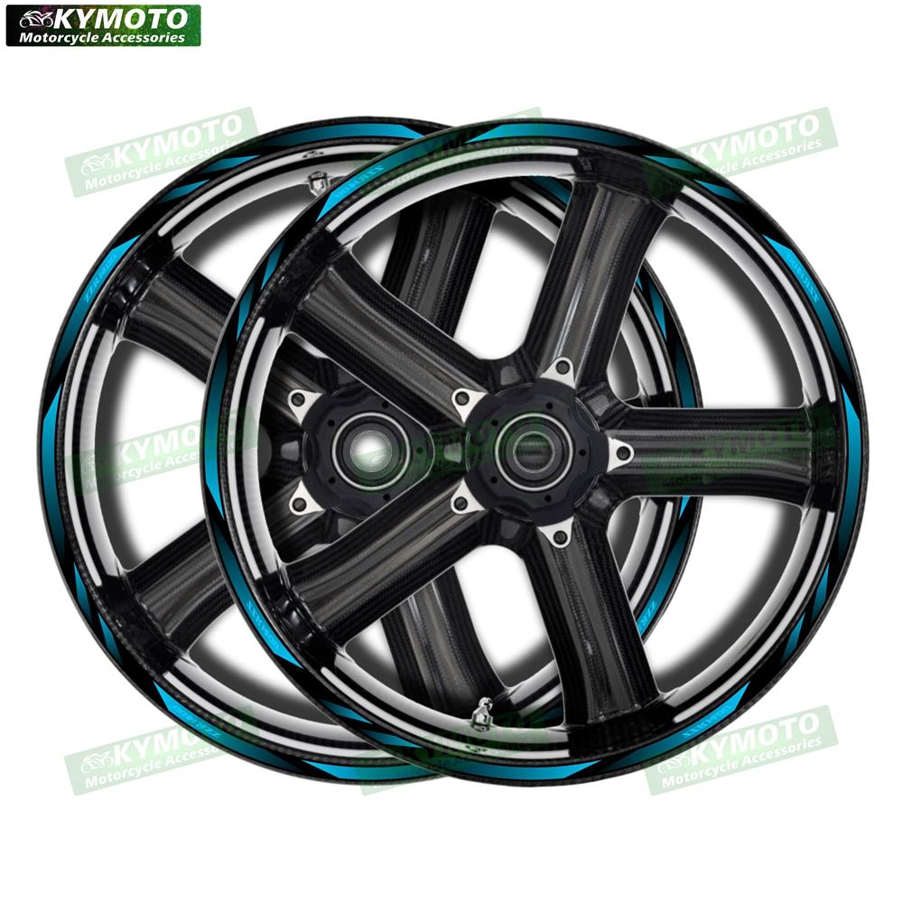 For NINJA ZZR1200 ZZR1400 ZZR1100 motorcycle 17 inch front and rear wheel decals reflective rim stickers decoration