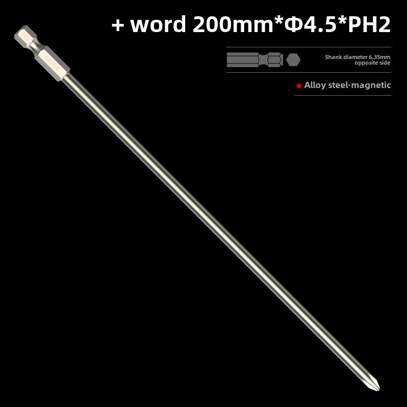 BROPPE Magnetic Cross Screwdriver with Electric Drill and Pneumatic Nozzle Head