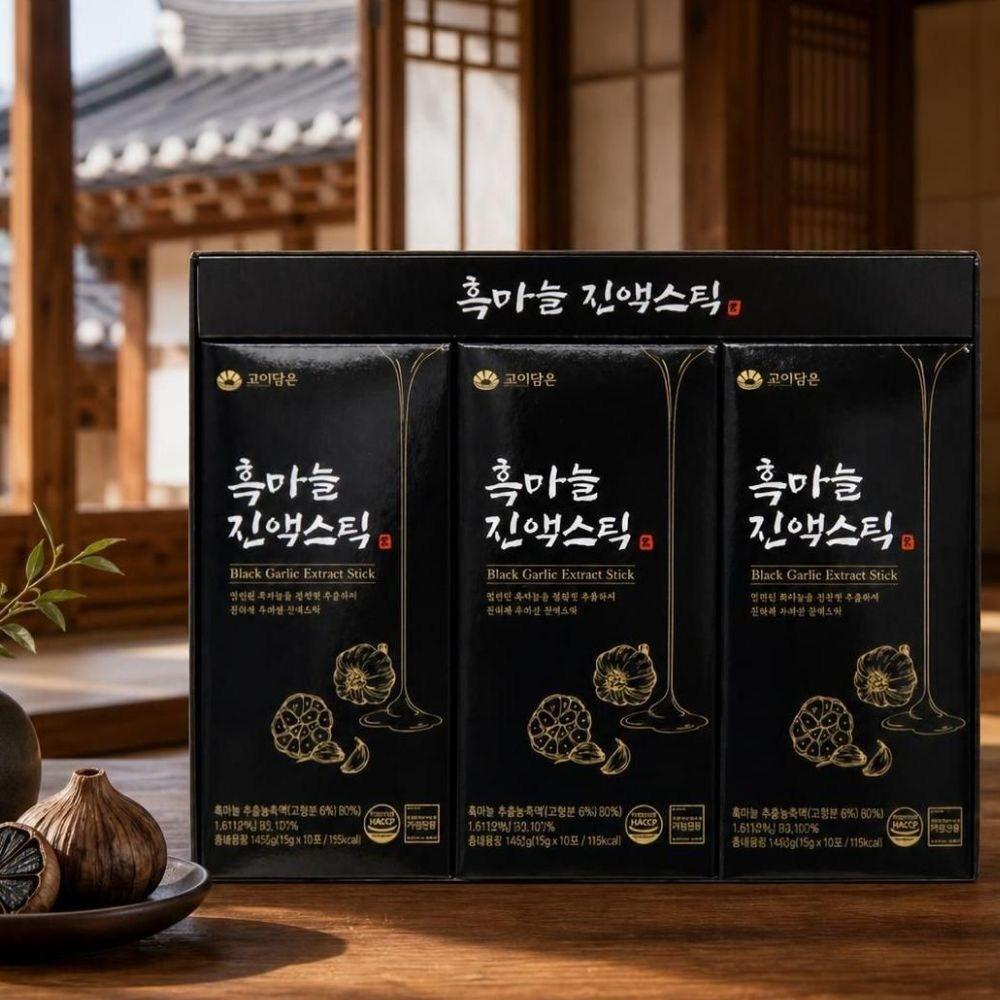 Biribon Black Garlic Extract Stick 30 Packets Holiday Gift Set 1 Box 15g 30 pcs