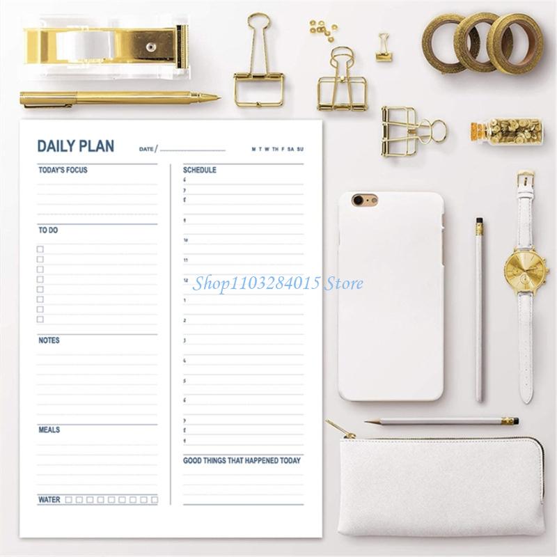 R6FF Daily Plan Tracking Planner with 60 Sheets Professional Workout Reading Meal Planner Journal Daily Planner for Men Women