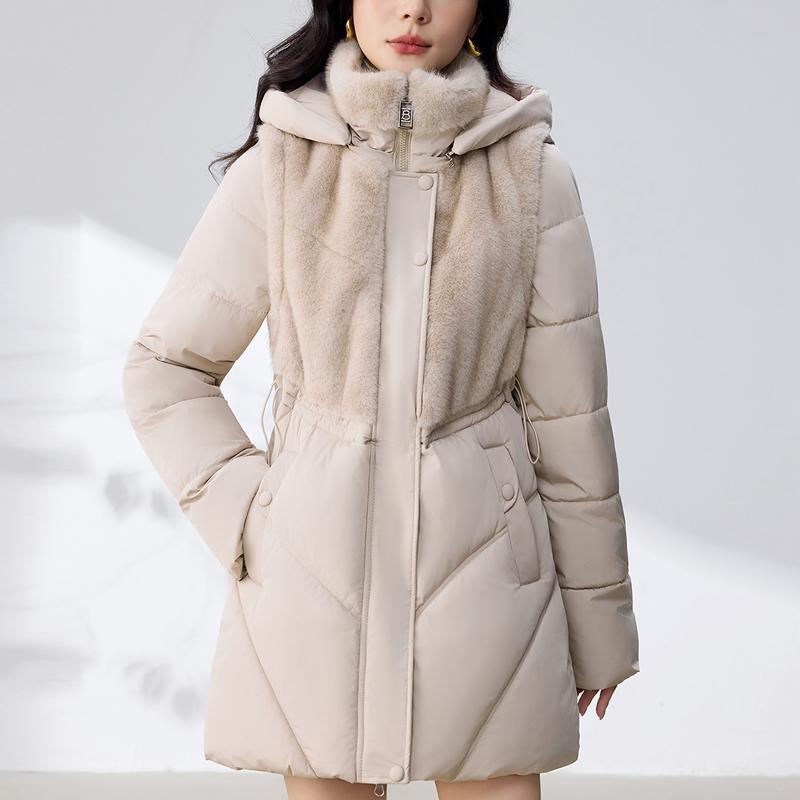 Sleeves Detachable Fashion Woman Parkas Winter Coats Hooded Thick Warm Women's Jackets