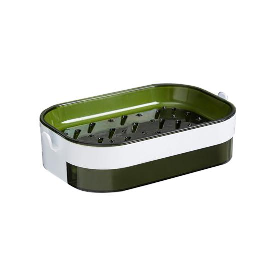 Soap Case Wall Mounted Ventilation Plastic Water Draining Dry Quickly Soap Sponge Dish for Bathroom