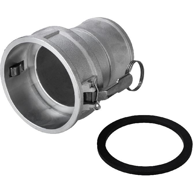 1 Pack 4 Inch Camlock Fittings Type C Aluminum Cam and Groove Hose Fitting Female Camlock X Hose Shank Camlock W/Gasket Inside (C400)