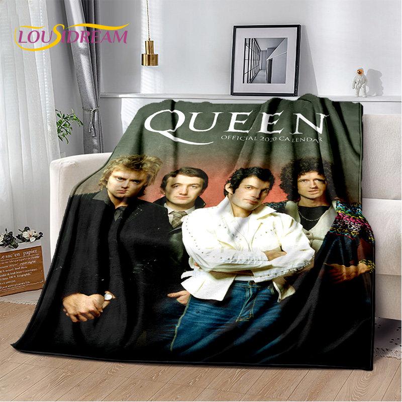 Freddie Mercury Queen-Rock-Band Soft Plush Blanket,Flannel Blanket Throw Blanket for Living Room Bedroom Bed Sofa Picnic Cover