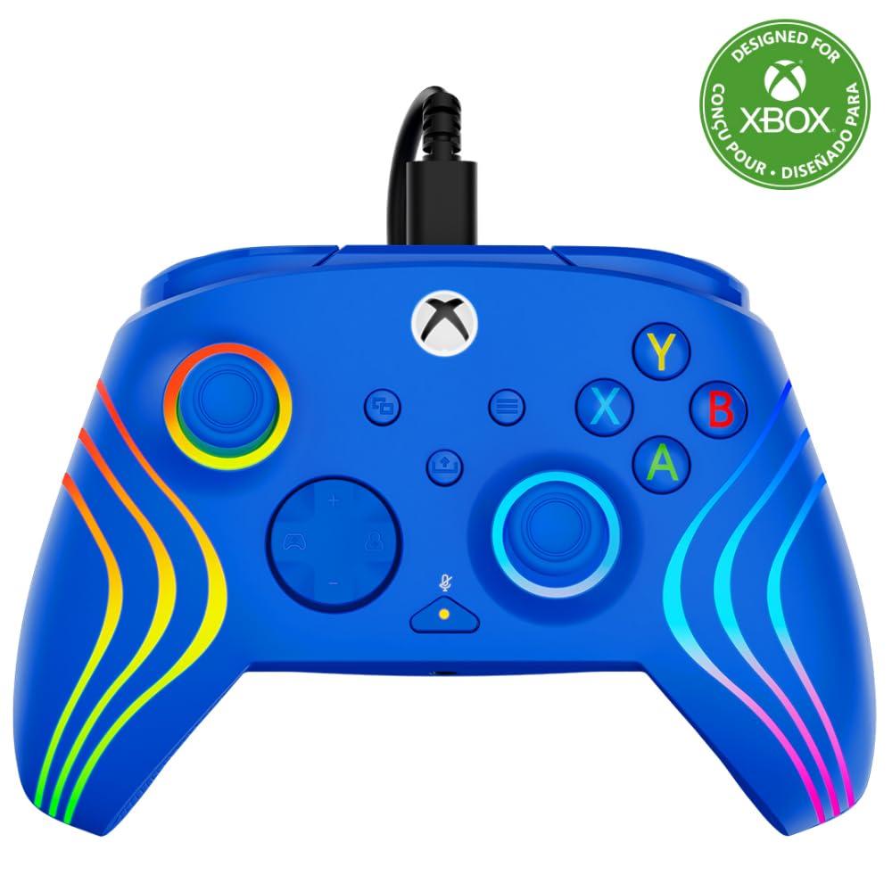 

КОНТРОЛЕР TURTLE BEACH Afterglow Wave Blue Провідний USB Офіційно схвалений Xbox Сумісний 3 Стопи Тригер Стоп Програмована Задня Кнопка RGB Мікшування Чату синій