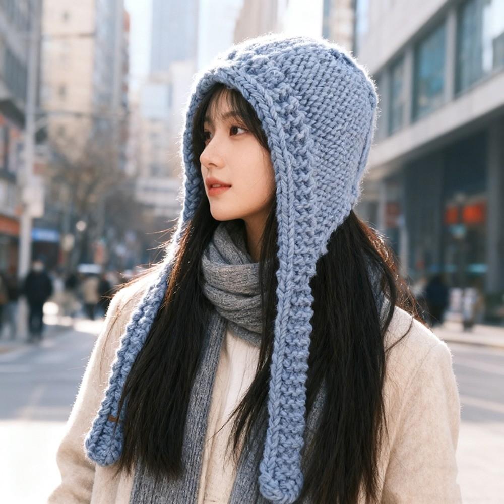Ear Warmth Knitted Balaclava Hat Breathable Beanie Hat Knitted Hat for Autumn Winter Season