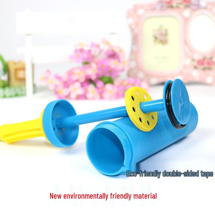 Hand-Push Balloon Inflator: Double-Action Manual Air Pump with Angled Head and Mixed Colors