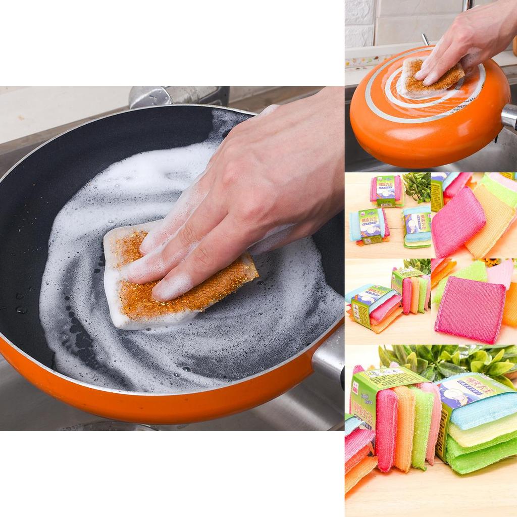 Versatile Dishwashing Brush For Effortless Cleaning With Soft Scouring Pad Design