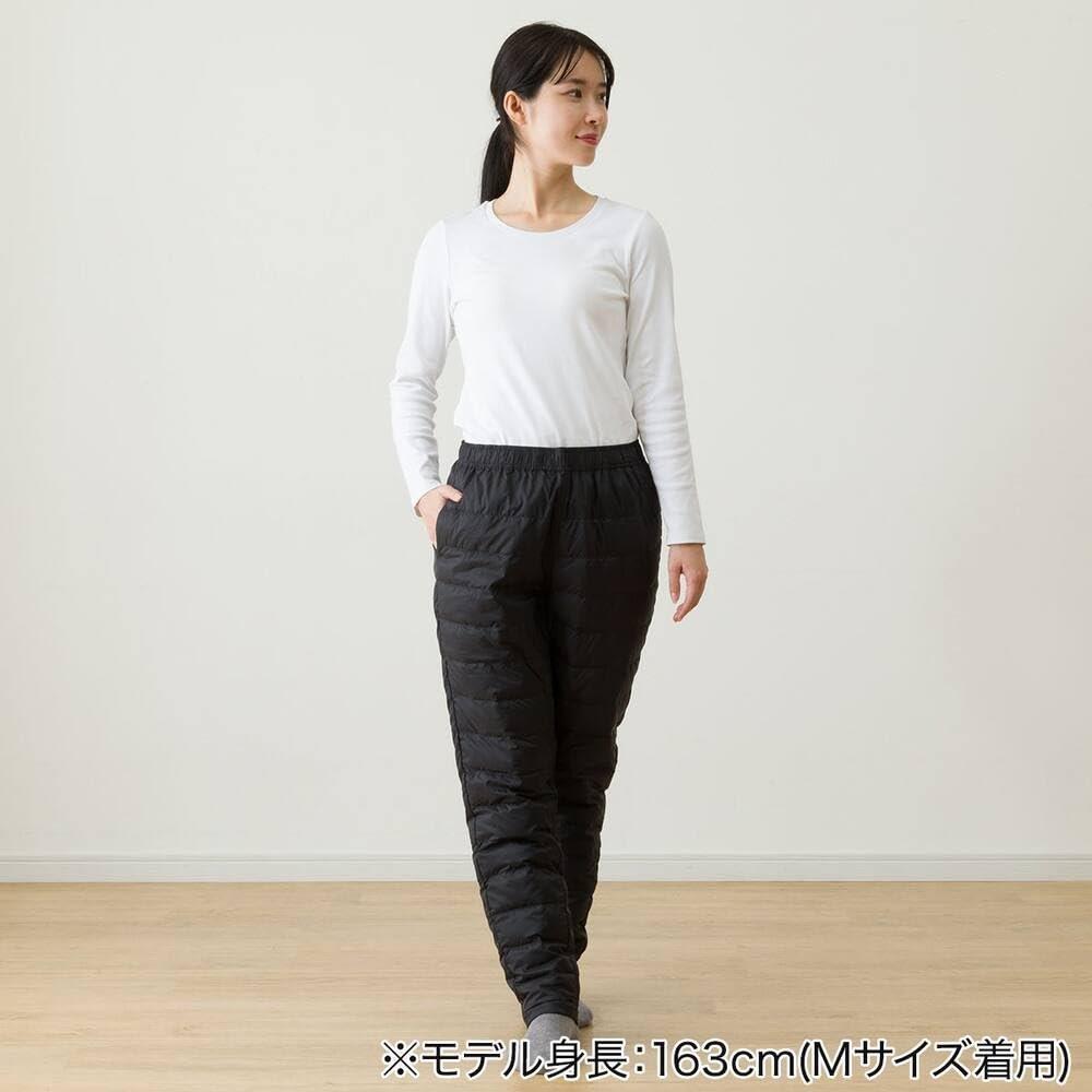 NITORI N-Warm Down-Filled Thermal Pants Black LL Size Lightweight Warm Trousers
