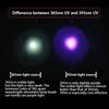 Lanterna LED UV 365/395nm Mini Lanterna Ultravioleta Portátil À Prova D'Água Zoomable Luz Violeta Detector de Escorpião de Urina de Animal de Estimação Lâmpada UV