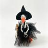 Pearl Necklace Broom Halloween Witch Goose Outfit Porch Goose Witch Scene Prop  Halloween Party