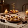 Decorative Deer Tray TwoTier Wooden DoubleLayer Tiered Display Stand