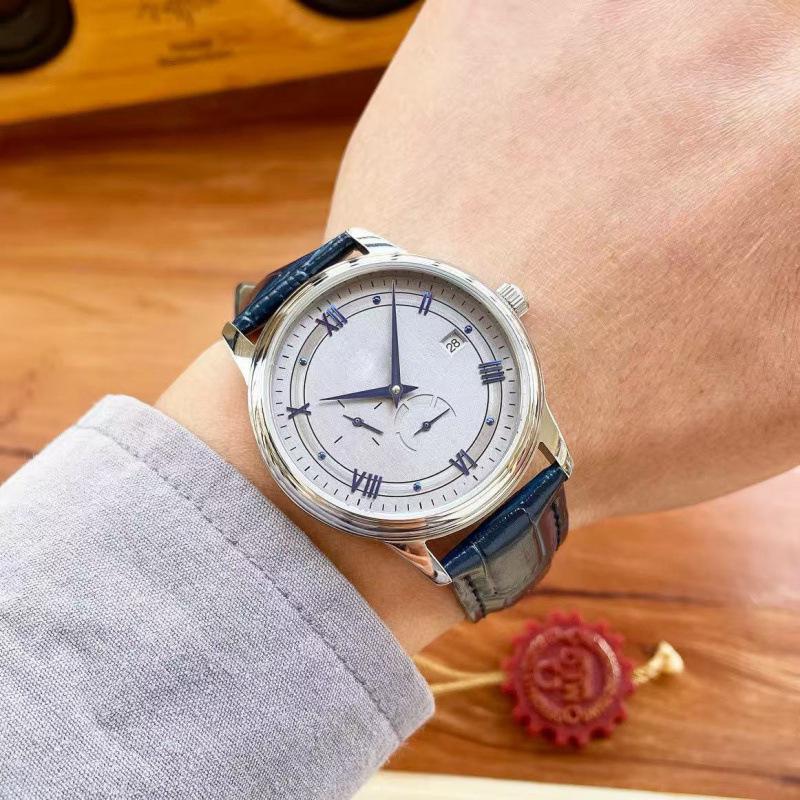 Oujia Men's Automatic Mechanical Waterproof Watch with Italian Leather Strap and Calendar