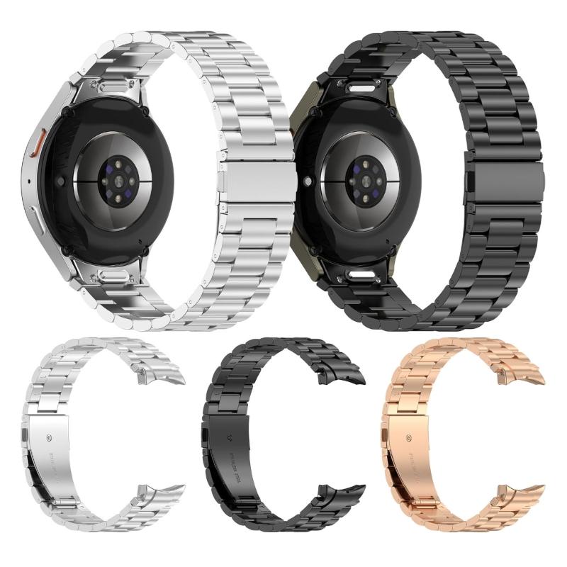 For Watch 7/6/5/4 Smartwatch Adjustable Band Straps Stainless Steel Wristband Bracelet Wear Resistance Unisex Waterproof