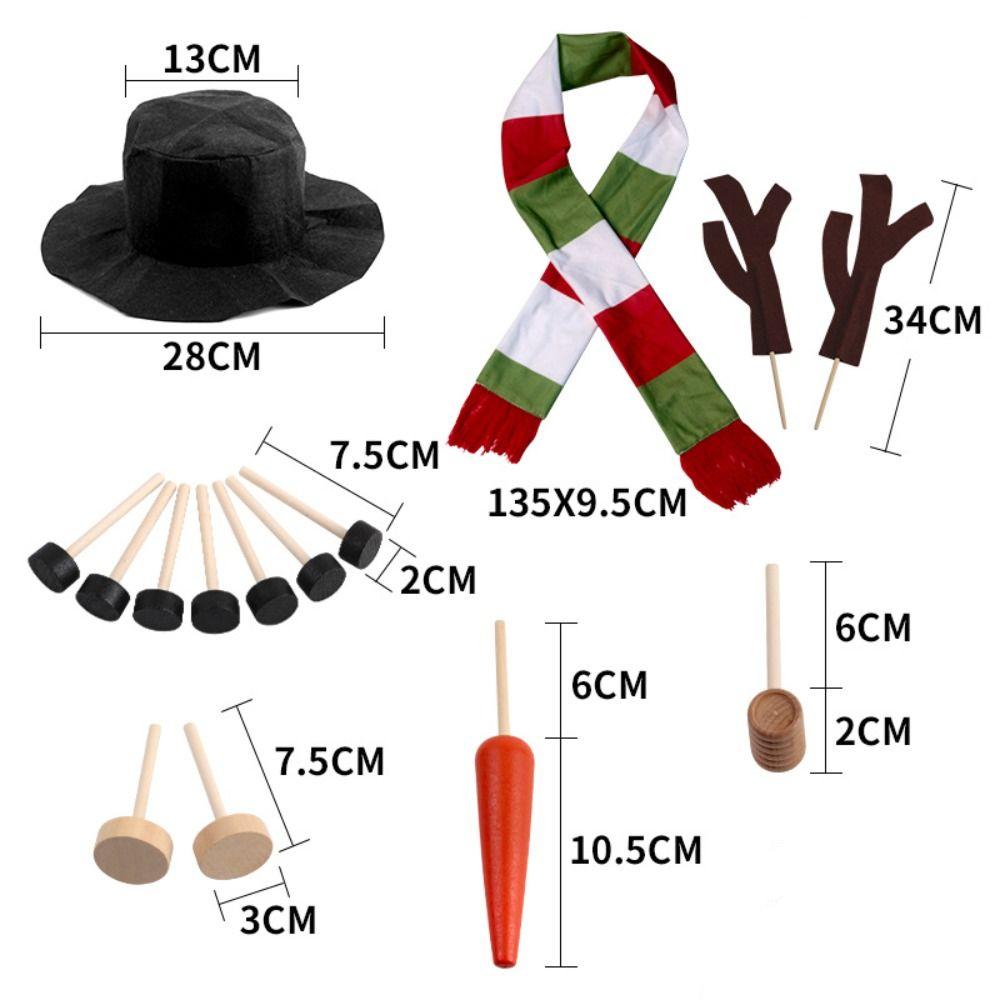 Carrot Noses Xmas Snowman Decorating Kit Scarf Christmas Snowman Kit Kids Toy
