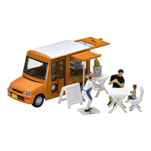 

TOMYTEC DioColle 64 1/64 #CarSnap 18a Bakery ABS/PVC Figure and Accessories (Painted, Partially Assembled) + Diecast Miniature Car Set