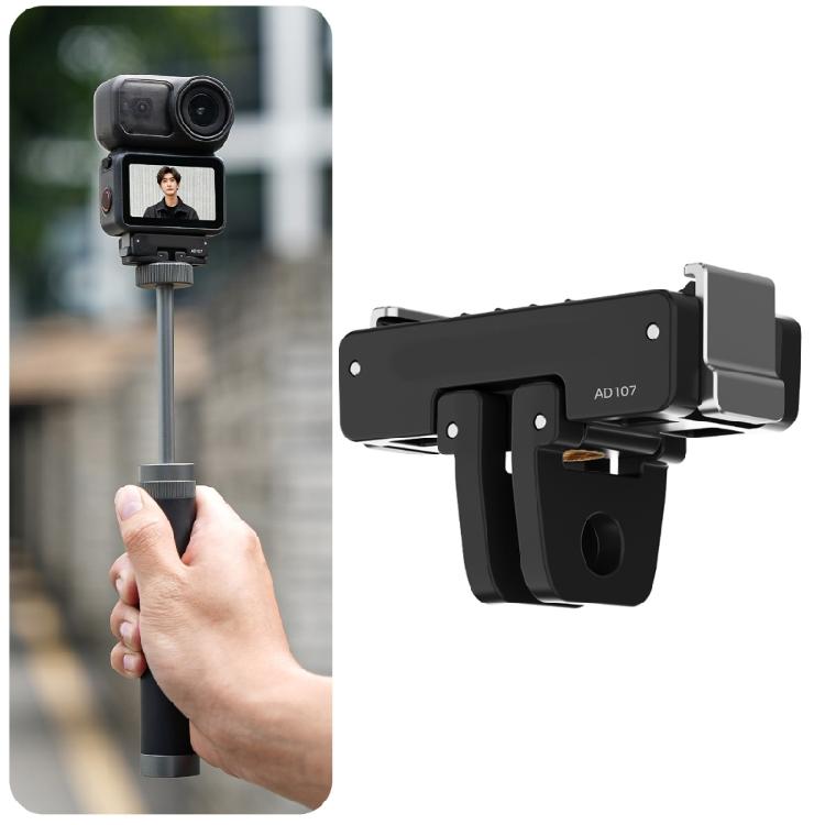 Base Magnetica Antishock a Rilascio Rapido Per Fotocamere Sportive Interfacce Artigliate Pieghevoli Compatibili Durabilità Costruzione in ABS