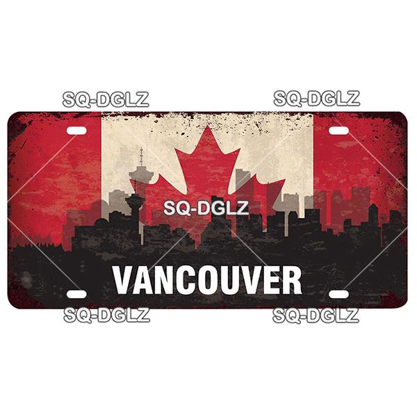 [SQ-DGLZ] Famous City License Plate Metal Sign Vintage Plaque Country Tin Sign Wall Decor Bar Decor Travel Poster