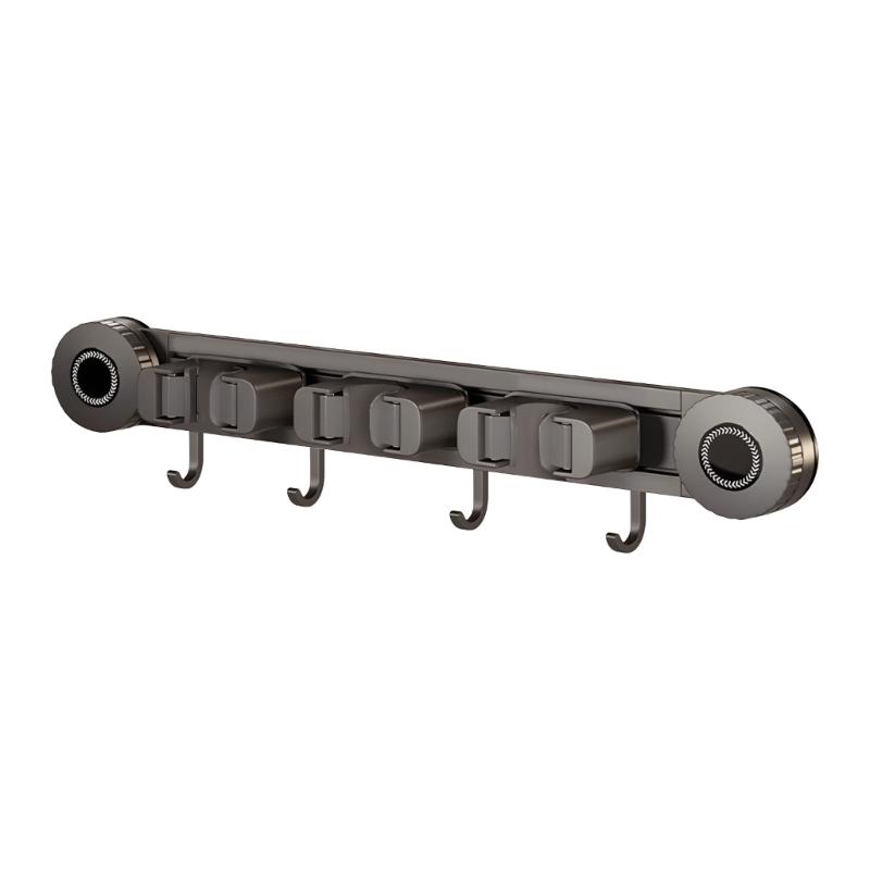 

Wall Mount maintenance worker Mop Hanger Rustproof Aluminum Damage Hanging Rack For Cleaning Tools In Bathroom Kitchen