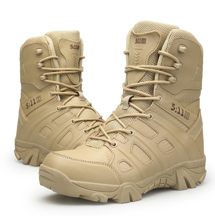New Men's Boots High Top Outdoor Hiking Shoes Men Anti-collision Tactical Boots for Working Anti-slip Trekking Sneakers Men