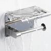 Stainless Steel Bathroom Paper Holder Toilet Roll Holder No Drilling Wall Mount WC Paper Phone Holders Home Paper Towel Holder