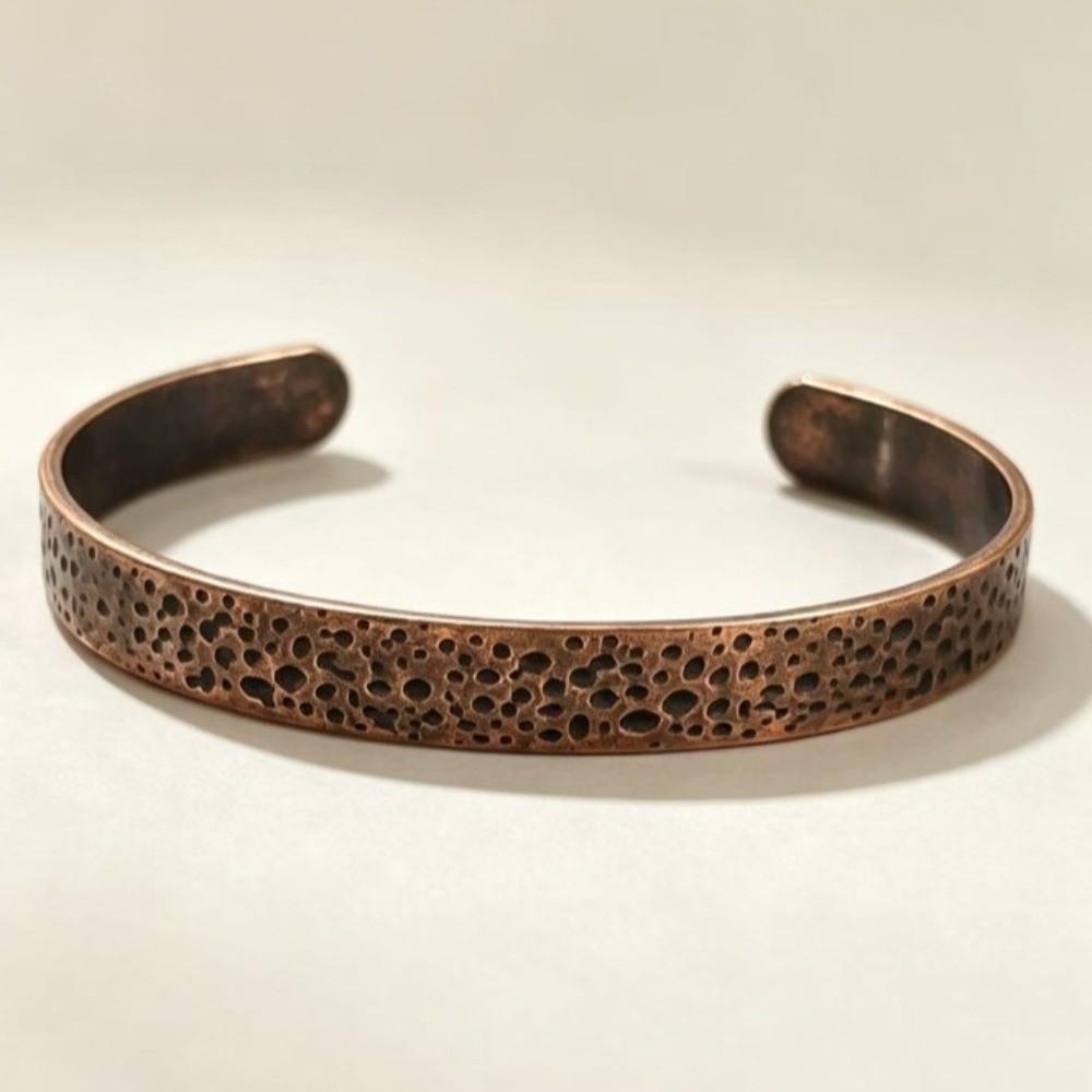 Waterproof Cuff Bangle Adjustable Wrist Band Classic Copper Open Bracelets Gifts