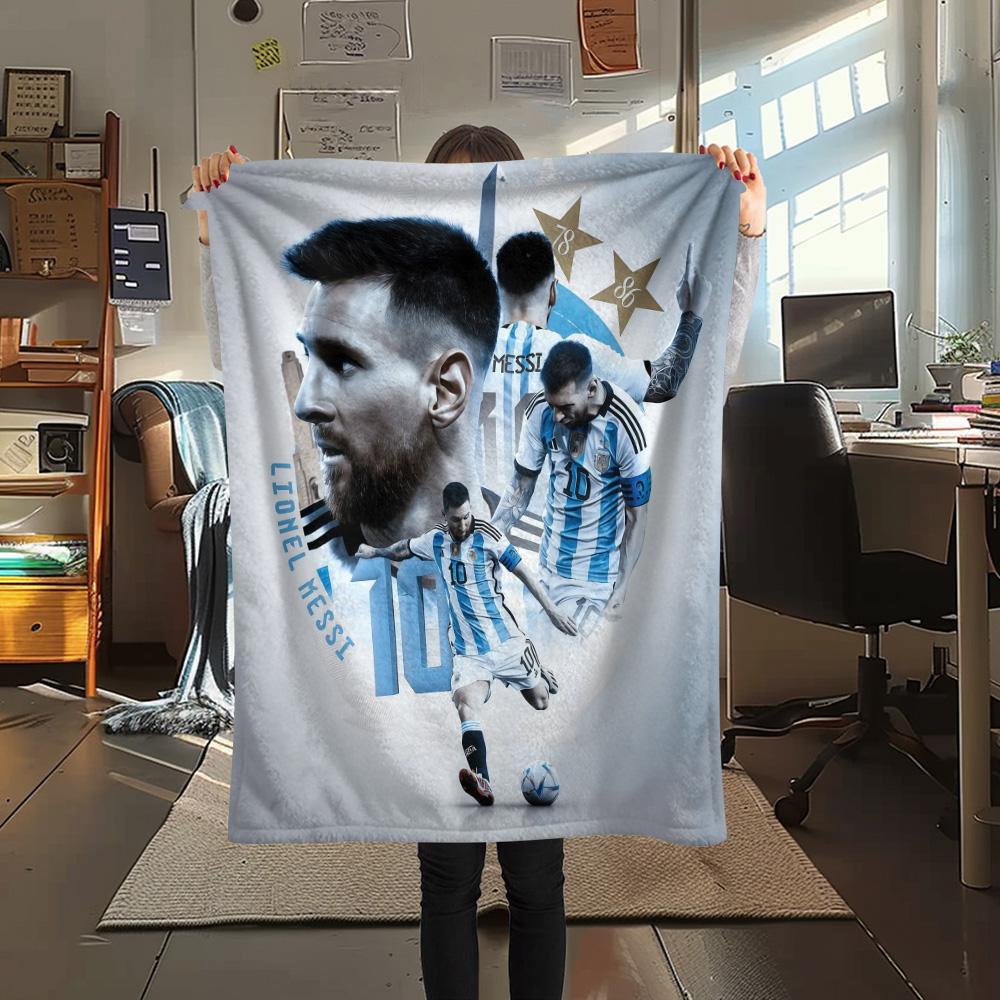 Lionel Messi Flannel Blanket, High quality Comfortable for All Seasons, Home Decor, Warmth and Comfort