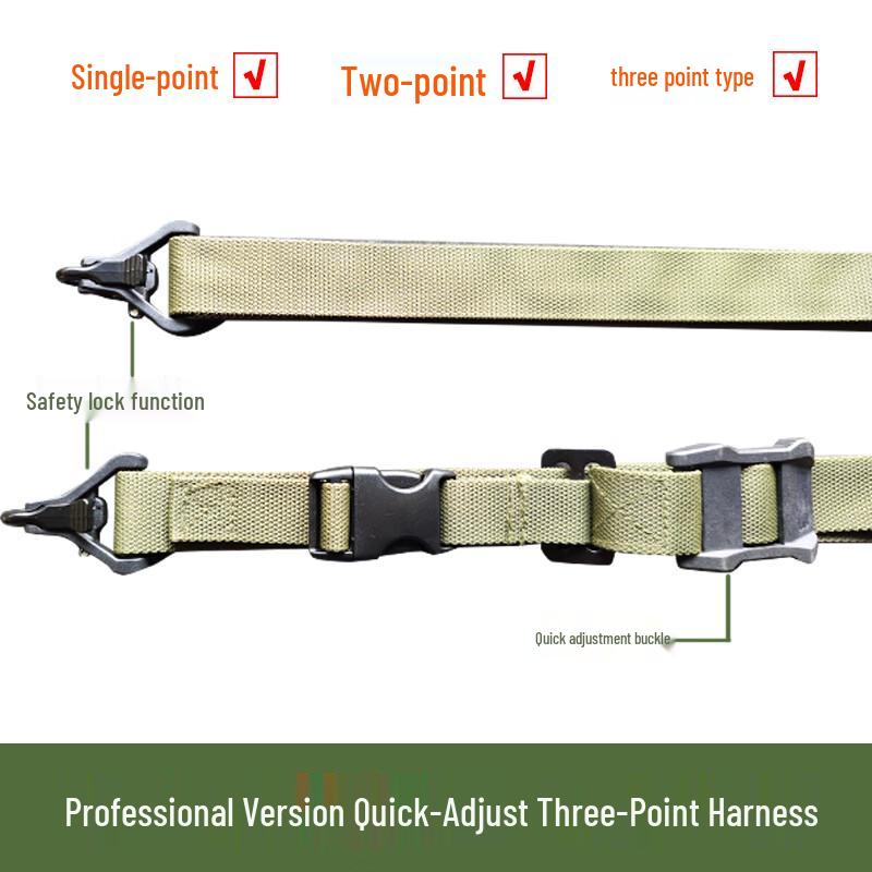 Professional Quick-Adjust Three-Point Rifle Sling