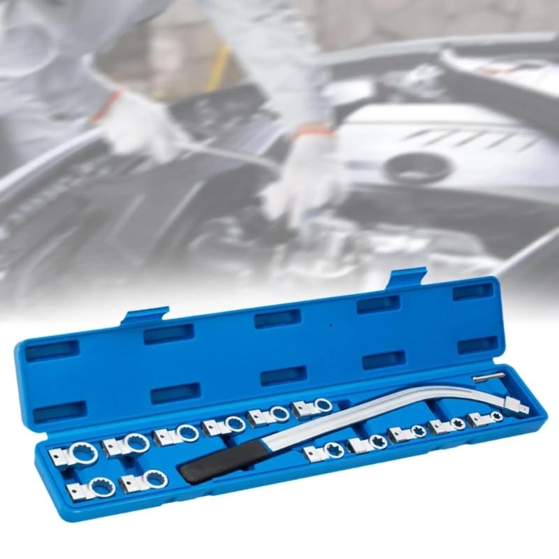 Universelles Serpentinenriemenspanner-Schlüsselset Inklusive Adaptern Lange Werkzeugstahlkonstruktion Tragekoffer