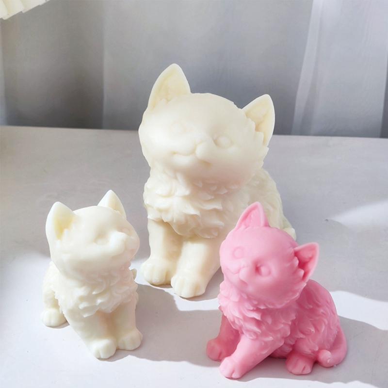 Cat Shape Silicone Mold Candle Resin Making Tool DIY Candle Moulds Ornaments Hand-made Home Decorations Supplies