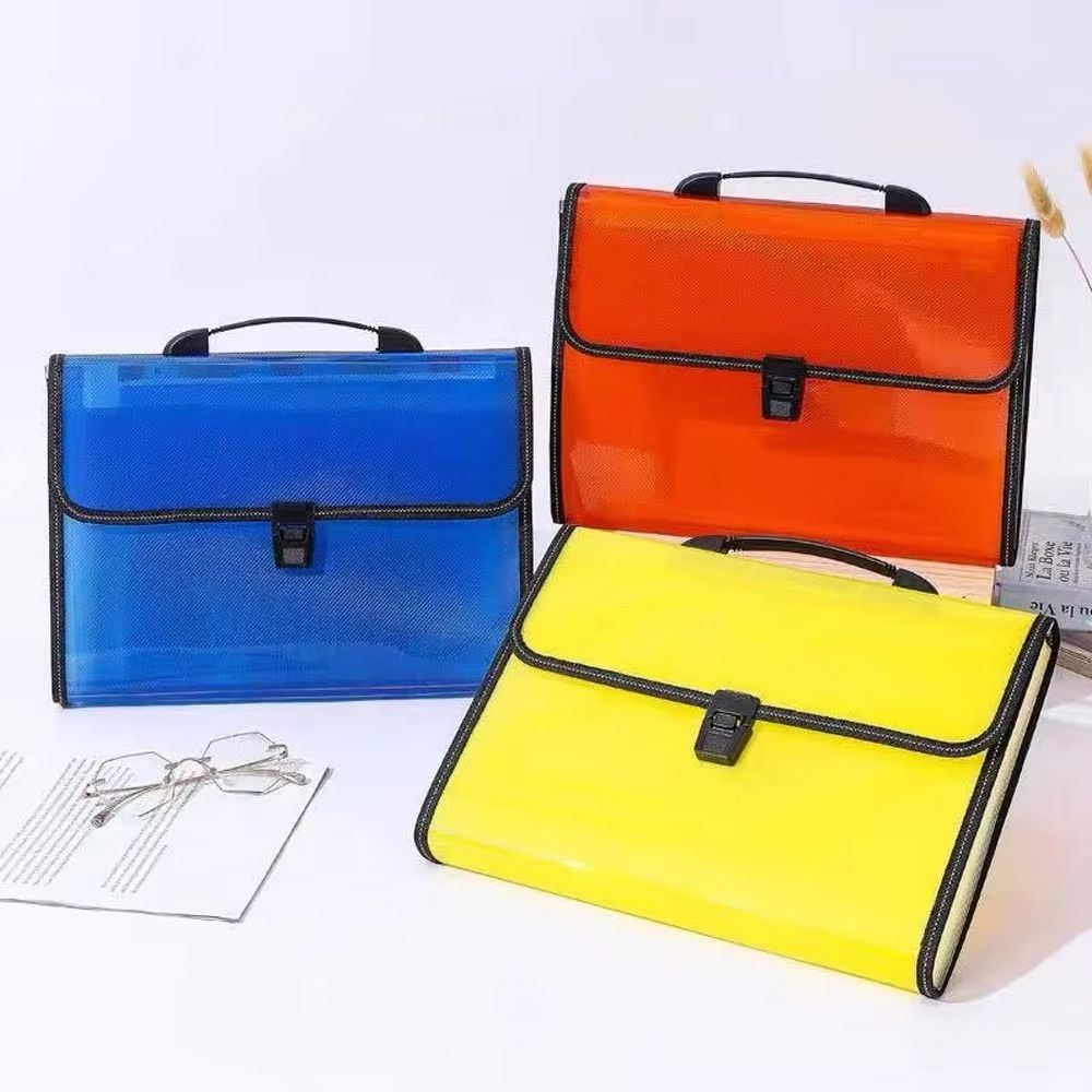 13 Pocket Handheld File Bag Dustproof Accordion File Folder  School Office Supplies