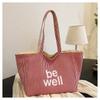 Two-sided Design Women's Shoulder Bag Canvas Material Canvas Handbag  Daily Use