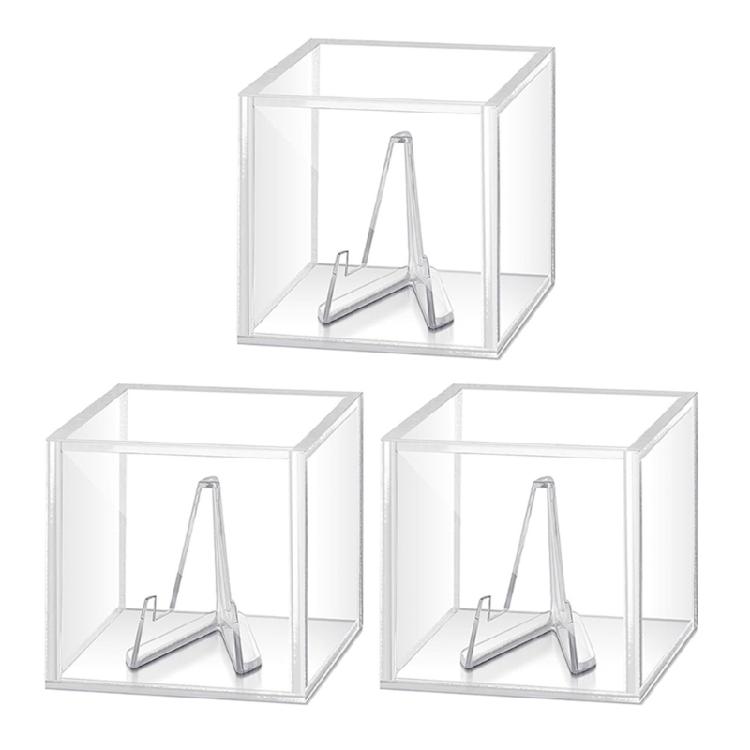 Multipurpose Acrylic Display Box Clear Rings Display Case for Rings and Picks Suitable for Jewelers and Collectors