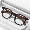 Trendy Anti Blue Light Wooden Grain Leg TR90 Glasses, Men Women Big Square Blue Ray Blocking for Computer Glass Frames F83026