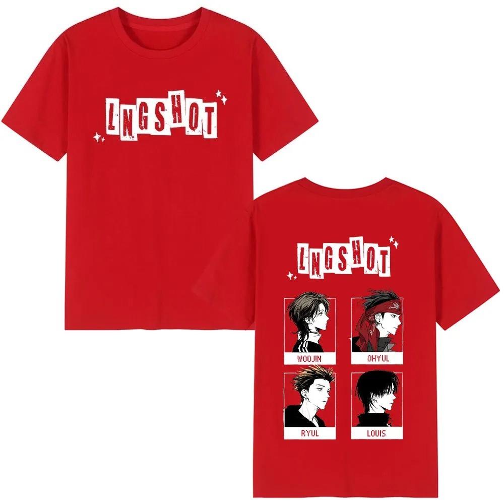 Korean Kpop Lngshot T Shirt Men Women Clothing Fashion Hip-hop Short Sleeve T-shirts Cotton Oversized Casual T-shirt Streetwear