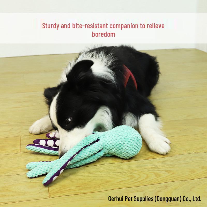 Plush Octopus Dog Toy: Interactive Sound, Anti-Boredom, Durable Companion for Large Dogs
