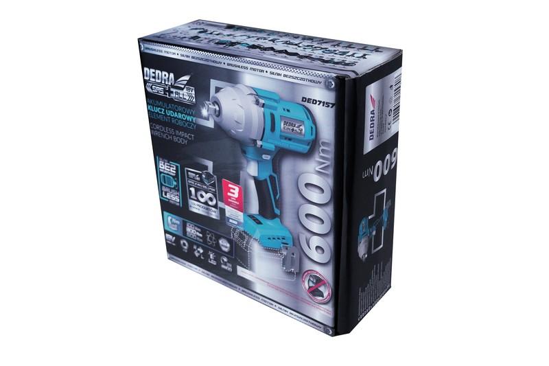Cordless Impact Wrench 1/2'' 18V 650Nm 0*Ah Sas+ - Ded7157