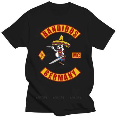 Nové Čierne Pánske Tričko s Krátkym Rukávom Nový Motorkársky Klub Bandidos Nemecko Bandidos MC Grafické Pánske Tričko Tričká Unisex Tričko