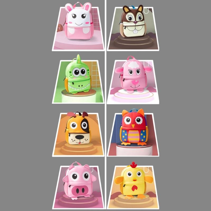 Cute Shoulder Bag for Child Student Tiger/Giraffe/Rabbit/Goat/Dog/Squirrel-Dinosaur/Monkey/Chicken-Owl Shaped Schoolbag