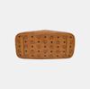 [Pre-Owned] Liz Medium Cognac Coated Canvas Printed Tote Bag With Gold Hardware And Pouch - Very Good #1XT5EYY