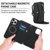 Voor iPhone 16e/16 Pro Max Portemonneehoesje, Ondersteunt Draadloos Opladen met RFID-blokkerende Kaarthouder, Afneembare Magnetische Portemonneehoes