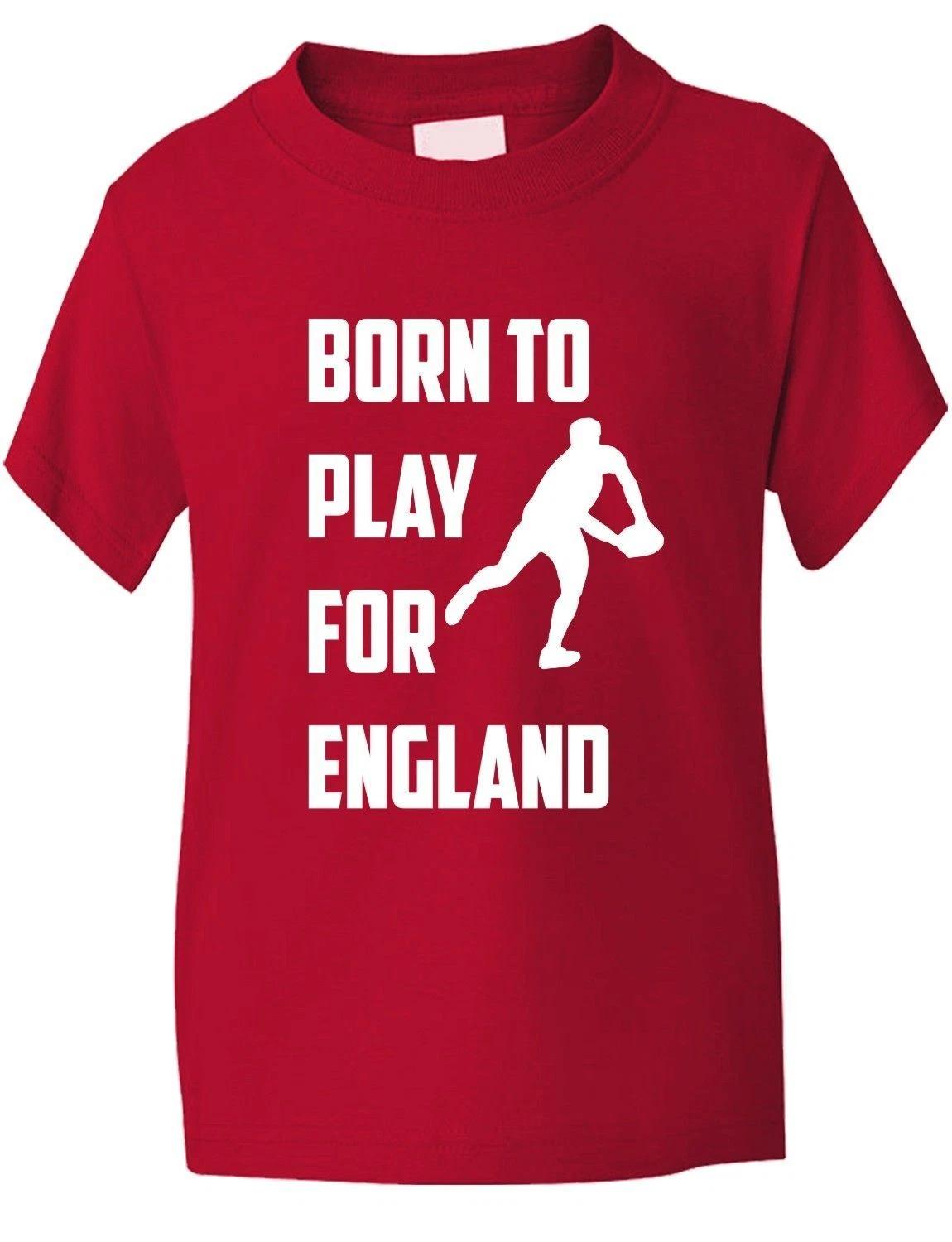 

Born to Play For England Rugby Sport Kids Boys Girls T-Shirt Age 1-13 3XL