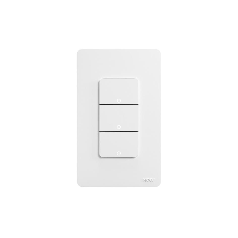 MOES per Tuya Wifi Interruttore Luce Intelligente Pulsante a Pressione US Interruttore a Parete Compatibile Alexa Google Home Non Richiede Filo Neutro Max. 10A