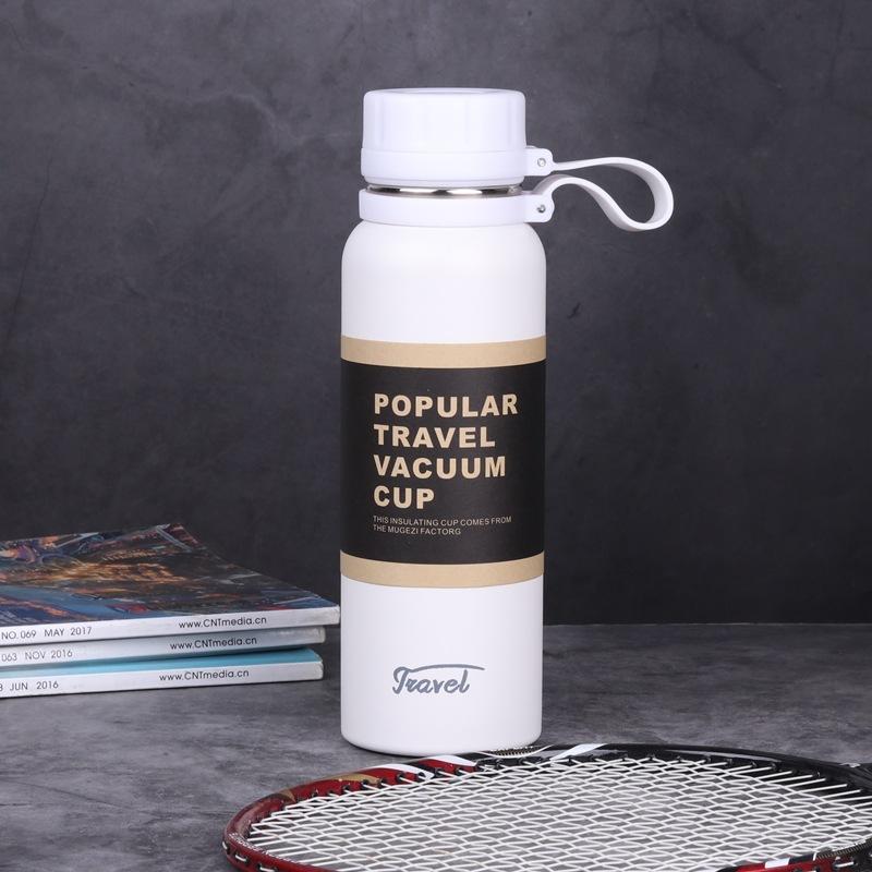 

Big Cap Spray Plastic Thermos Cup Creative Sports Outdoor Ike Steel Insulated Kettle with Tea Beverage Net Durable Durable 650ml