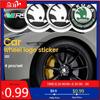 Car Sticker 4pcs 60mm 56mm Car Styling Wheel Center Cap Hub Covers Badge For Skoda Octavia Fabia Kamiq Kapoq Kodiaq Rapid SCALA
