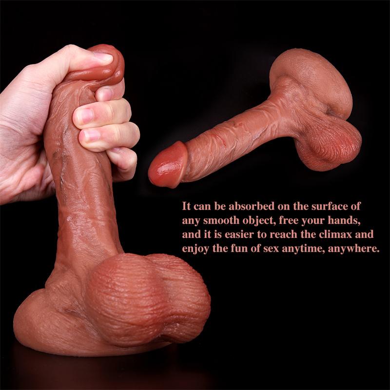 Undefeated Will Double Hardness Liquid Silicone Simulation Keel Penis Big Sucker Sex Male and Female JJ Sex Supplies