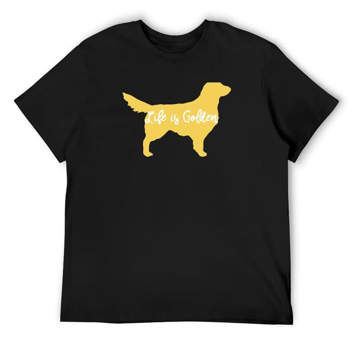 Life is Golden T-Shirt T-shirts oversize for a boy Clothing mens shirts graphic tee S