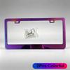 2 Pcs Stainless Universal US Model License Plate Frame Steel Front And Rear Metal Car License Plate Frame Label Cover Screw Cap License Plate Covers