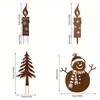 Rustikale Kerzensilhouette: Moderner Weihnachts-Gartenstecker - Eisenstecker für Ihren Garten. Keine Batterien. Bringt Weihnachtsstimmung.