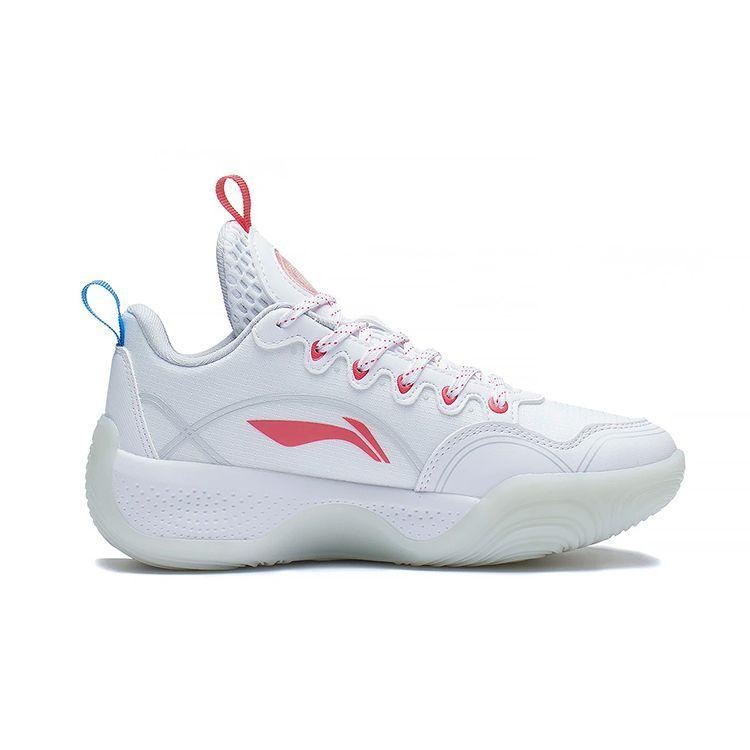 Li Ning Yu Shuai 13 Low Lightweight High Resilience Non-Slip Wear-Resistant Breathable Low-Top Basketball Shoes Kids Basketball Shoes White YKBS058-3